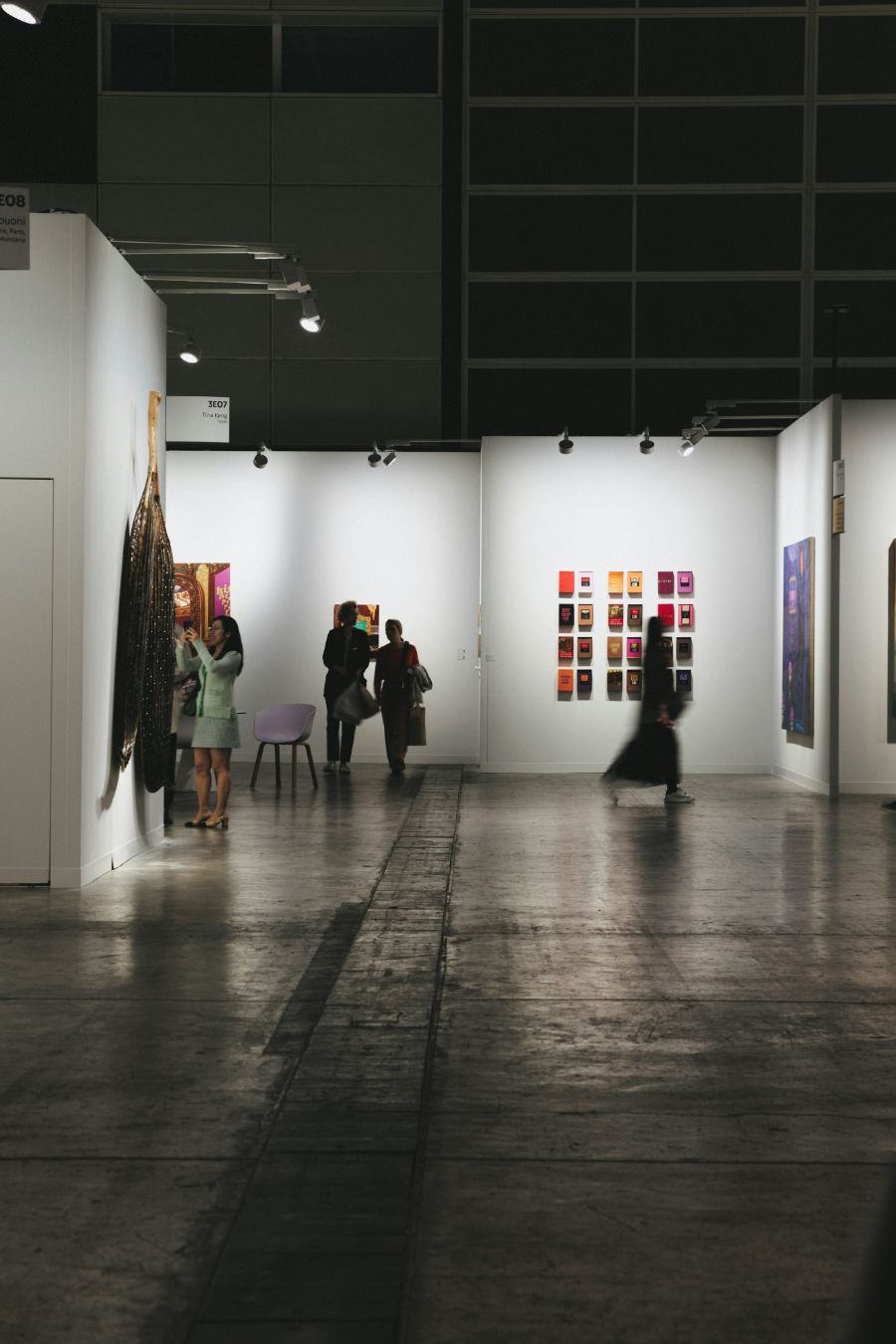 Arts and culture: visitors at a contemporary art fair